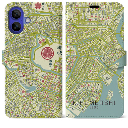 【日本橋（東京都）】万延江戸図iPhoneケース（手帳タイプ）