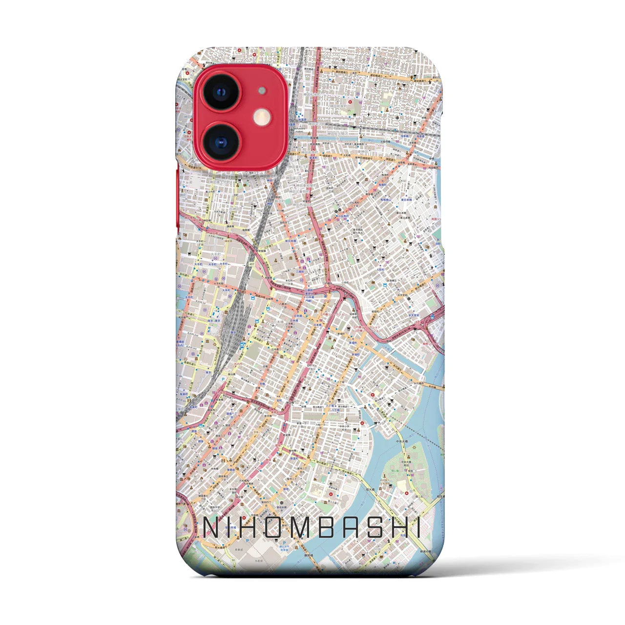 【日本橋（東京都）】地図柄iPhoneケース（バックカバータイプ）