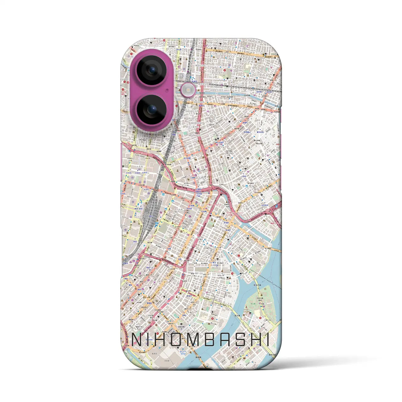 【日本橋（東京都）】地図柄iPhoneケース（バックカバータイプ）