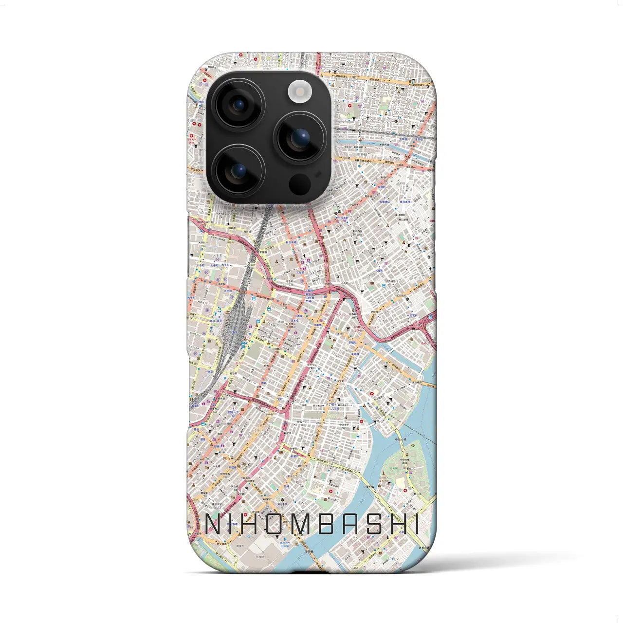 【日本橋（東京都）】地図柄iPhoneケース（バックカバータイプ）