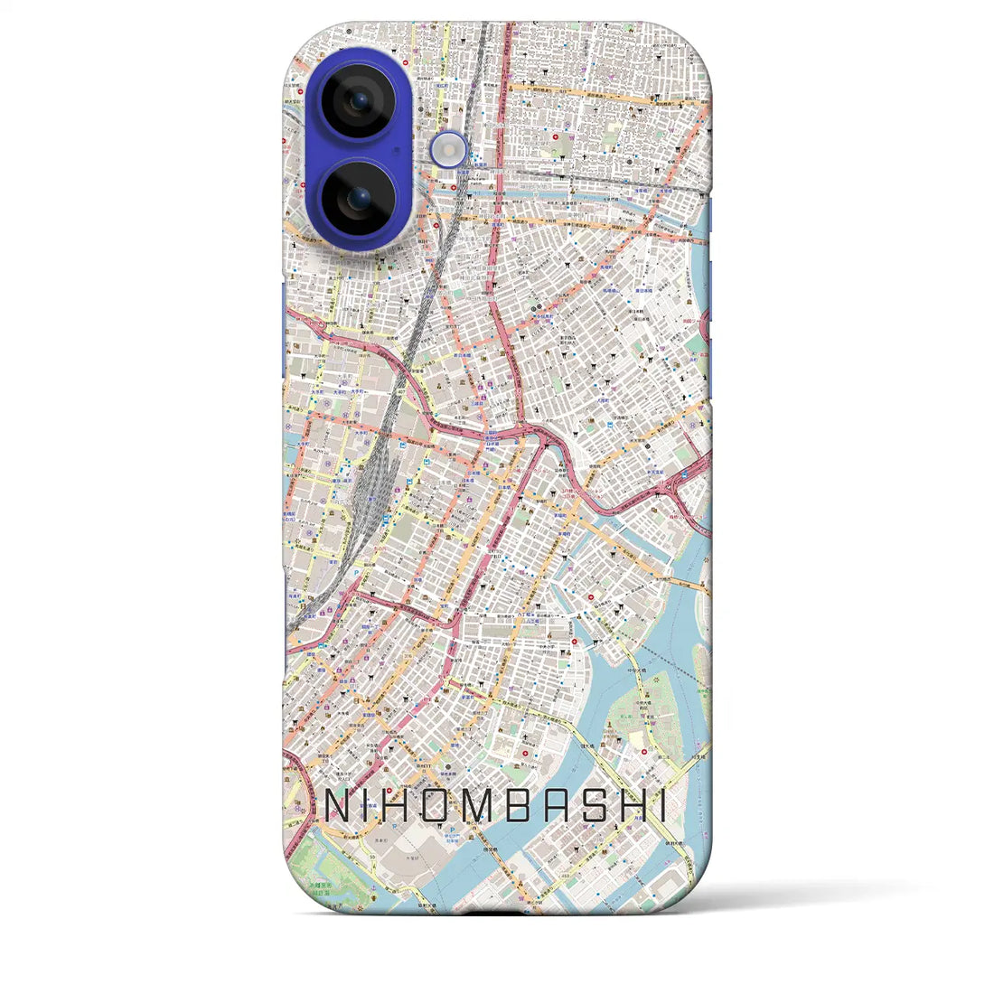 【日本橋(東京都)】地図柄iPhoneケース(バックカバータイプ)ナチュラル・iPhone 16 Pro Max 用