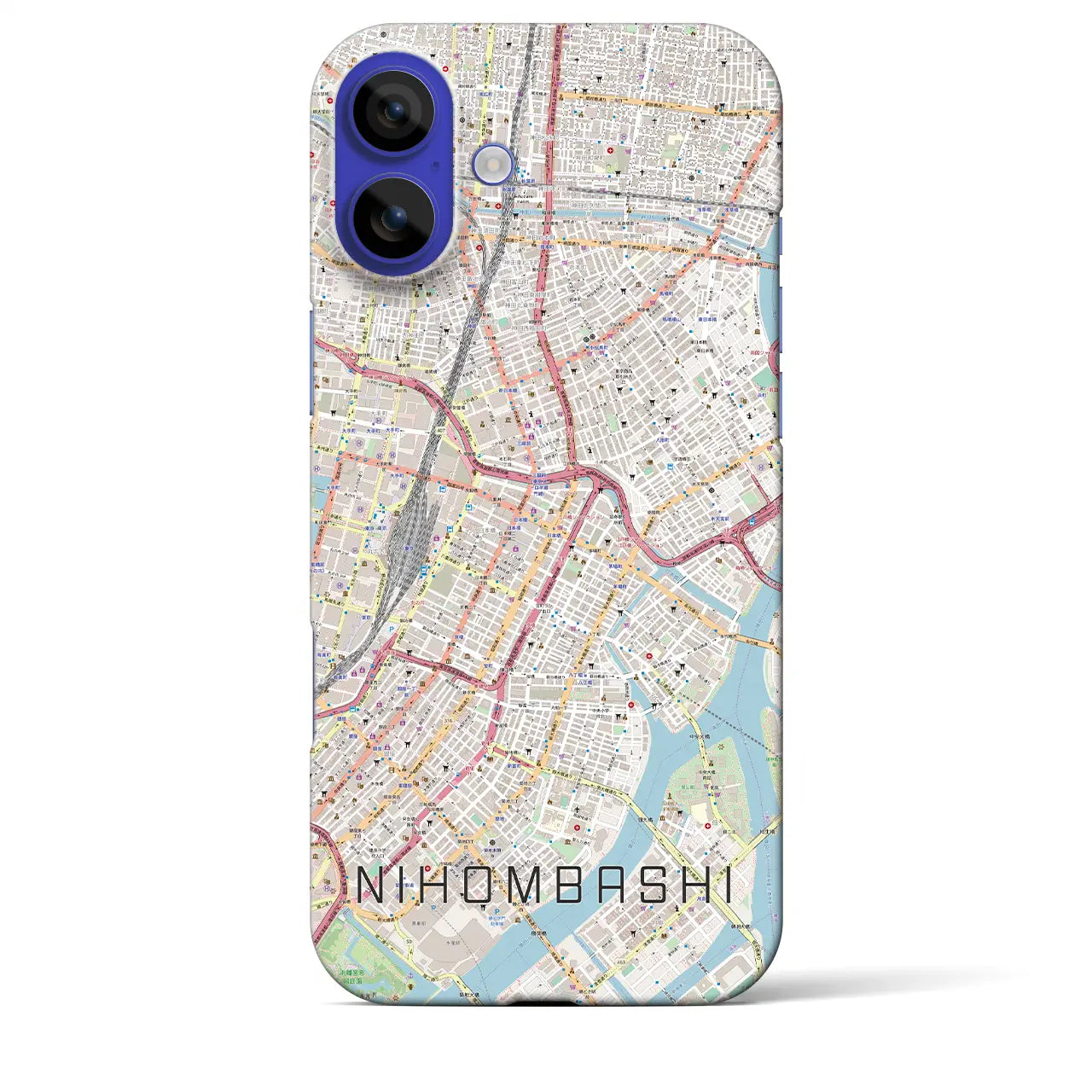 【日本橋（東京都）】地図柄iPhoneケース（バックカバータイプ）ナチュラル・iPhone 16 Pro Max 用