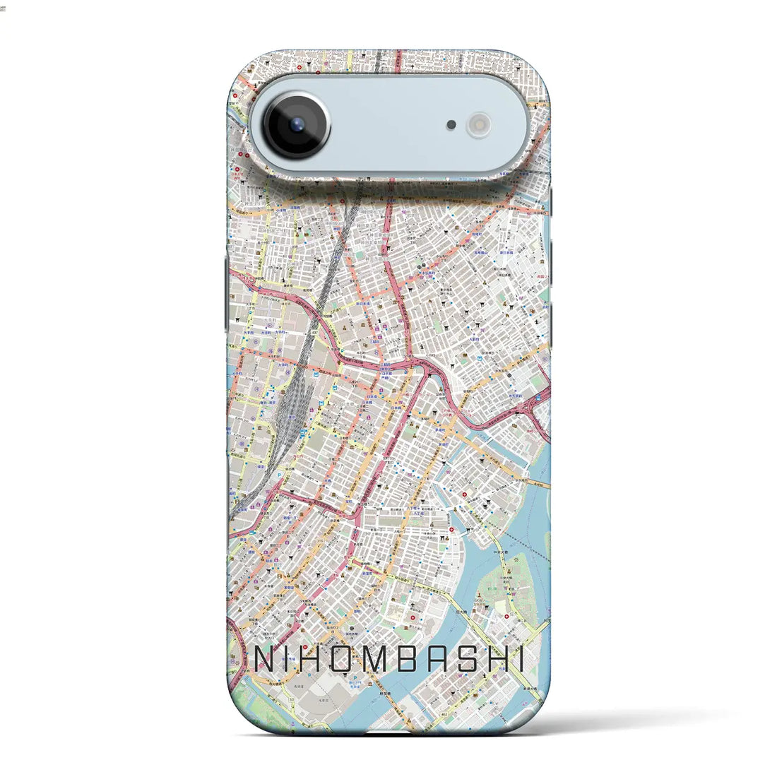 【日本橋（東京都）】地図柄iPhoneケース（バックカバータイプ）ブラック・iPhone 17 Pro Max 用