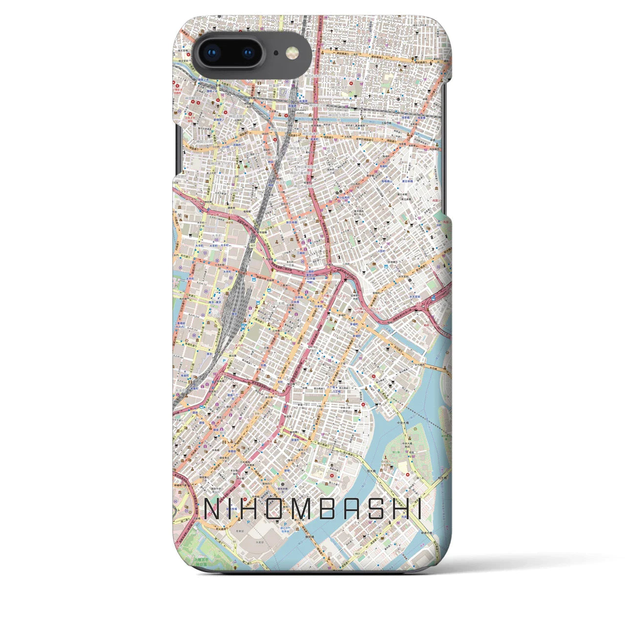 【日本橋（東京都）】地図柄iPhoneケース（バックカバータイプ）