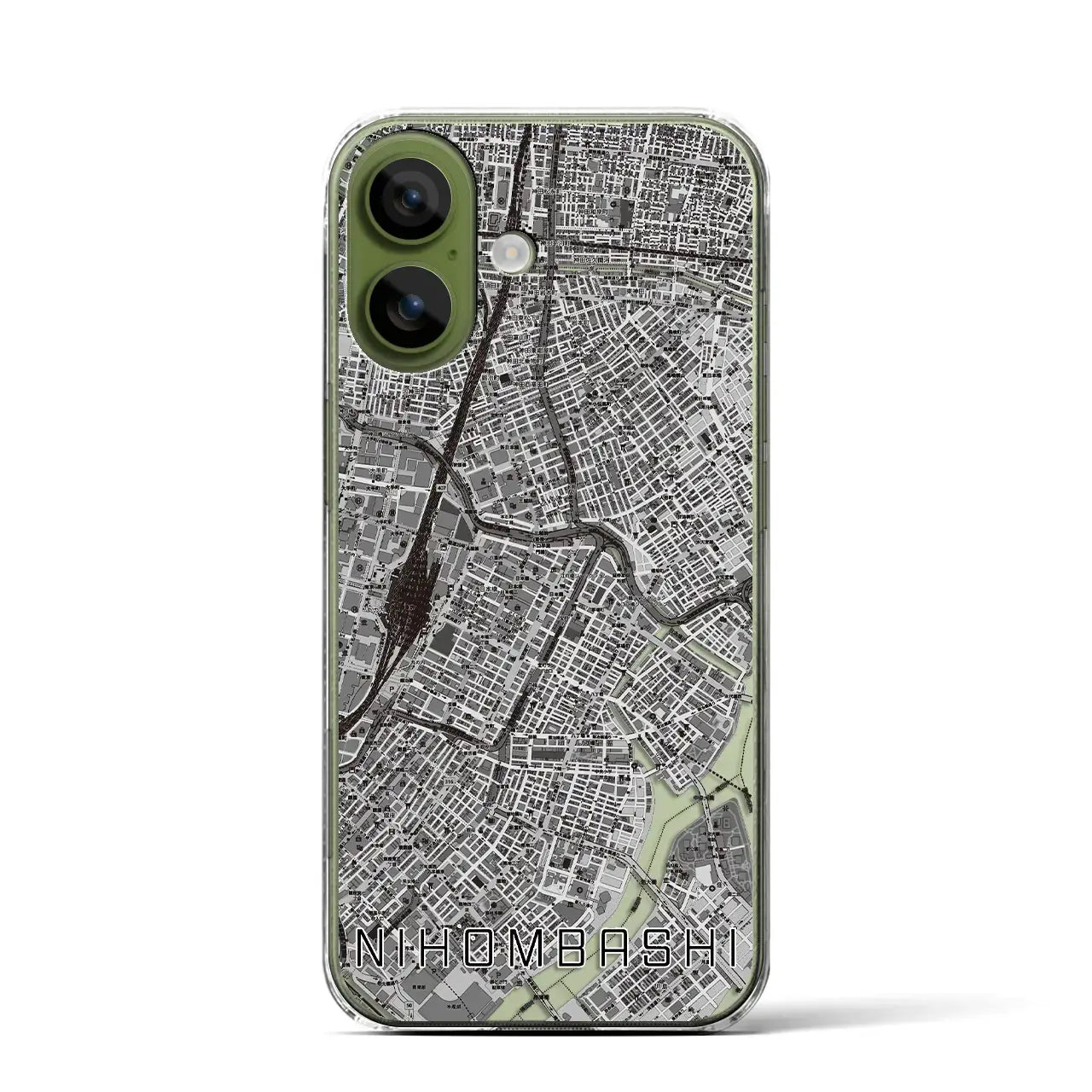 【日本橋（東京都）】地図柄iPhoneケース（クリアタイプ）