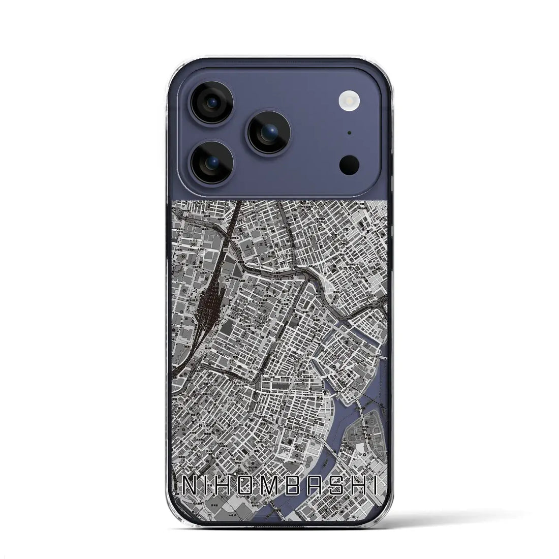 【日本橋（東京都）】地図柄iPhoneケース（クリアタイプ）