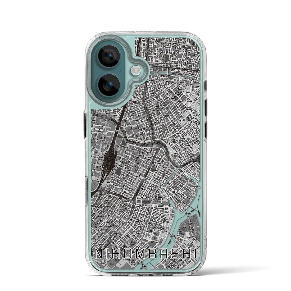 【日本橋(東京都)】地図柄iPhoneケース(MagSafeタイプ)モノトーン・iPhone 16 Pro 用