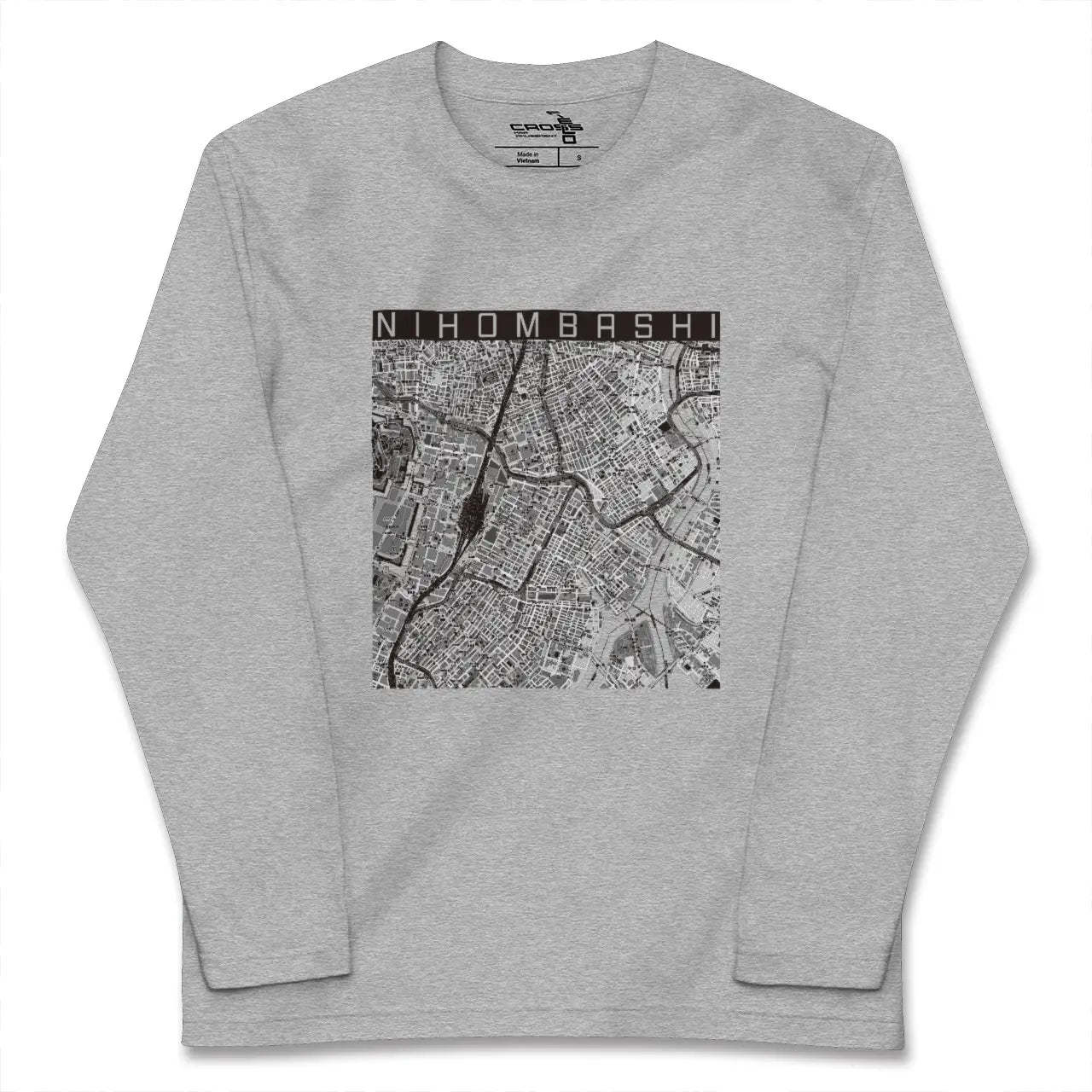 【日本橋（東京都）】地図柄ロングスリーブTシャツ