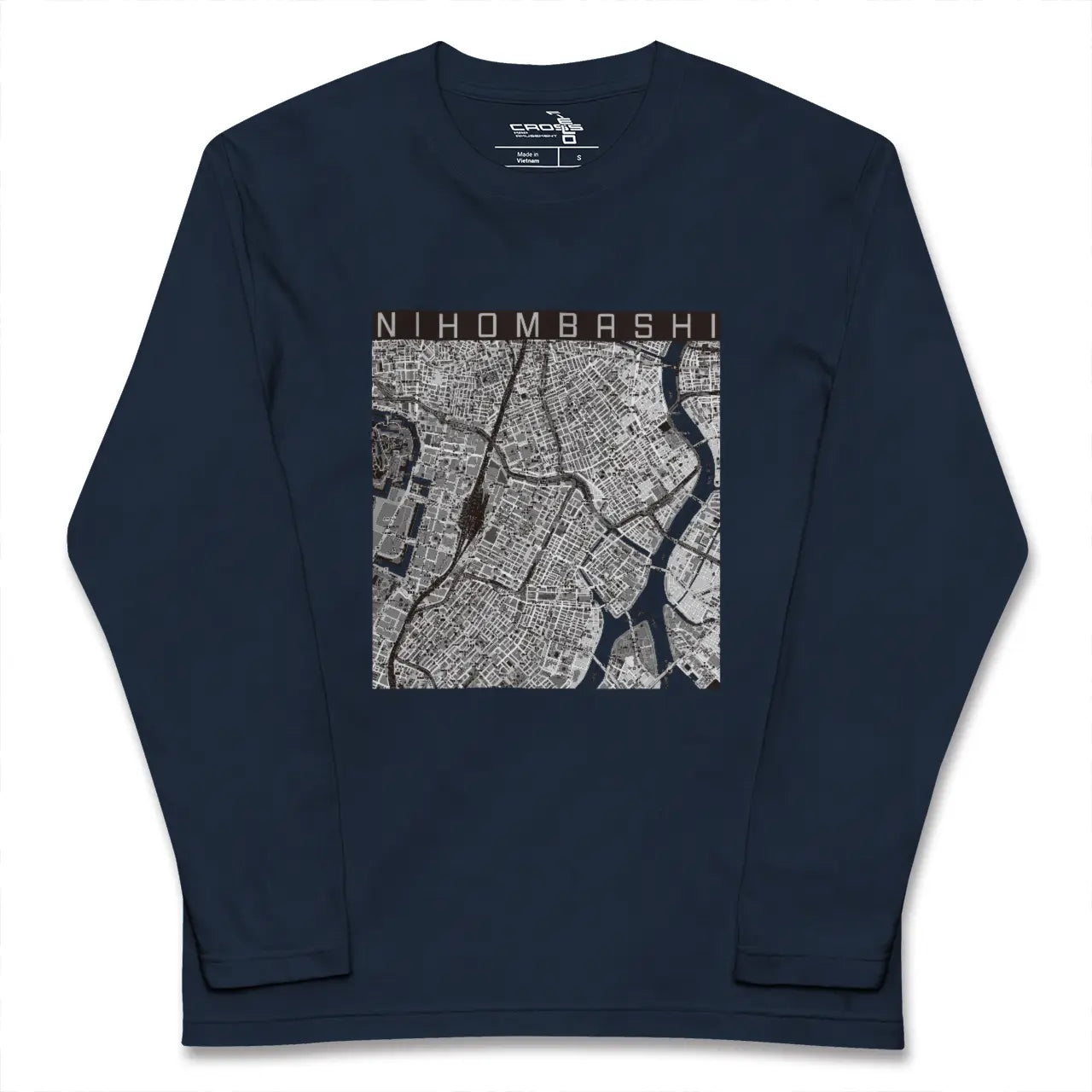 【日本橋（東京都）】地図柄ロングスリーブTシャツ