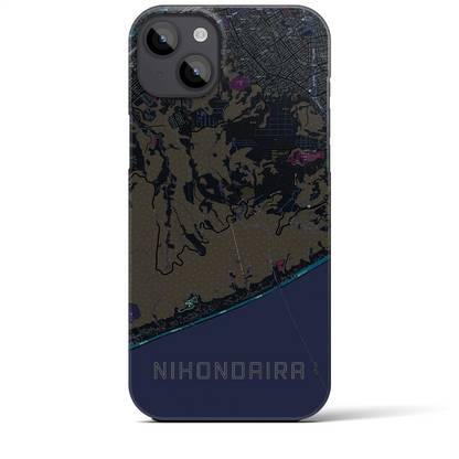 【日本平（静岡県）】地図柄iPhoneケース（バックカバータイプ）