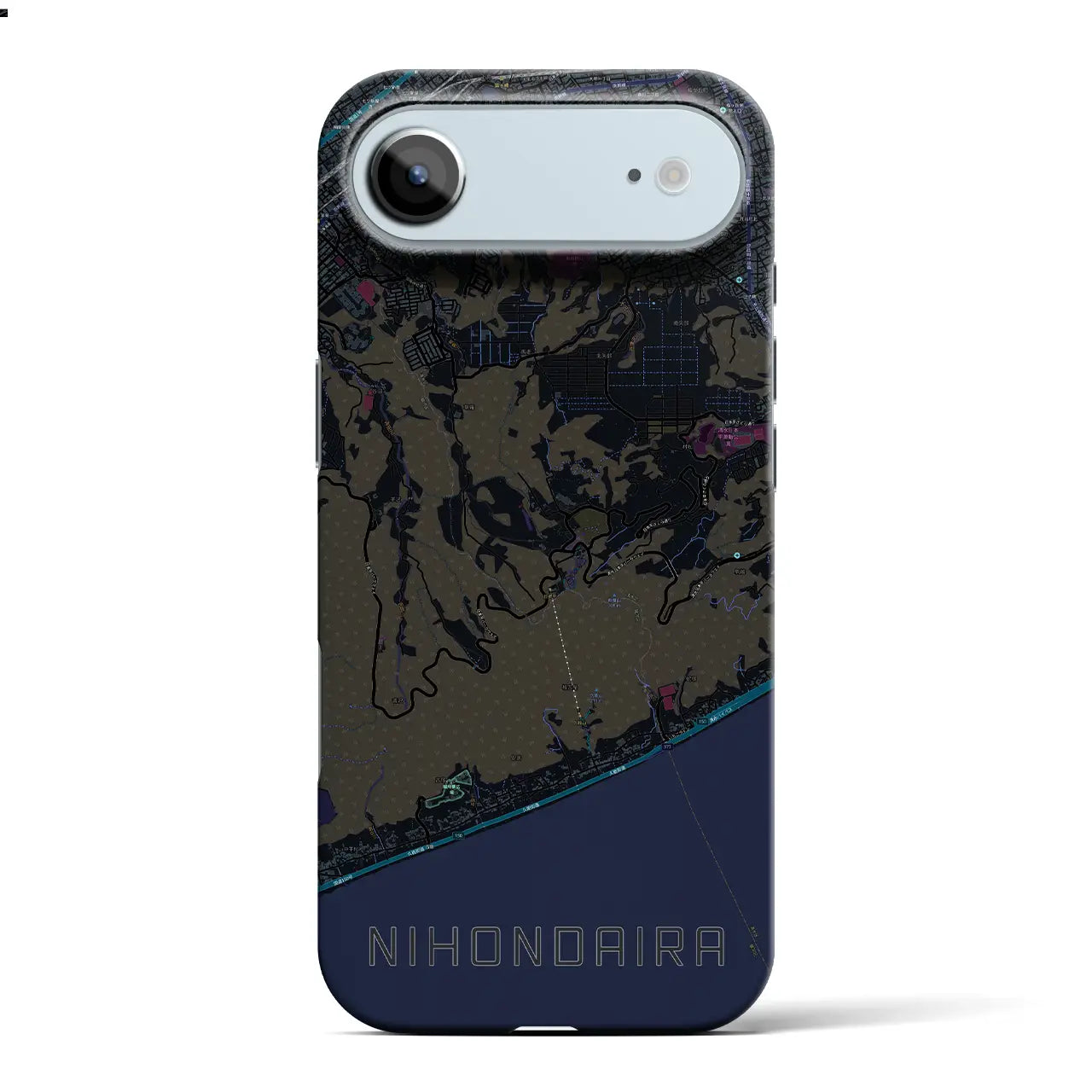 【日本平（静岡県）】地図柄iPhoneケース（バックカバータイプ）