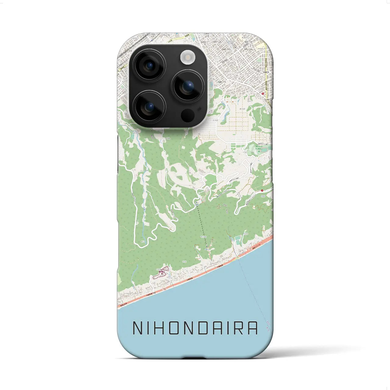 【日本平（静岡県）】地図柄iPhoneケース（バックカバータイプ）