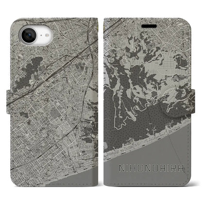 【日本平（静岡県）】地図柄iPhoneケース（手帳タイプ）