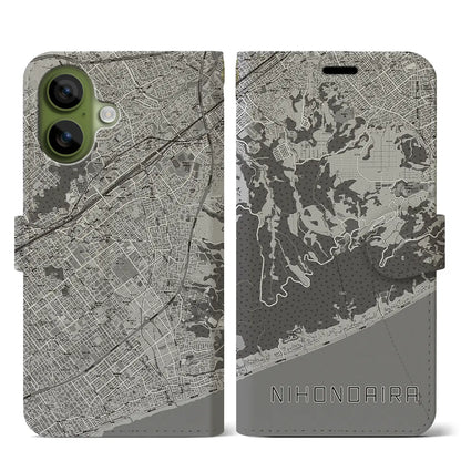 【日本平（静岡県）】地図柄iPhoneケース（手帳タイプ）