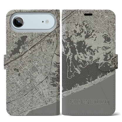 【日本平（静岡県）】地図柄iPhoneケース（手帳タイプ）