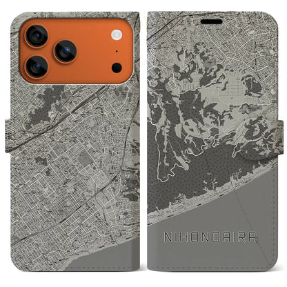 【日本平（静岡県）】地図柄iPhoneケース（手帳タイプ）