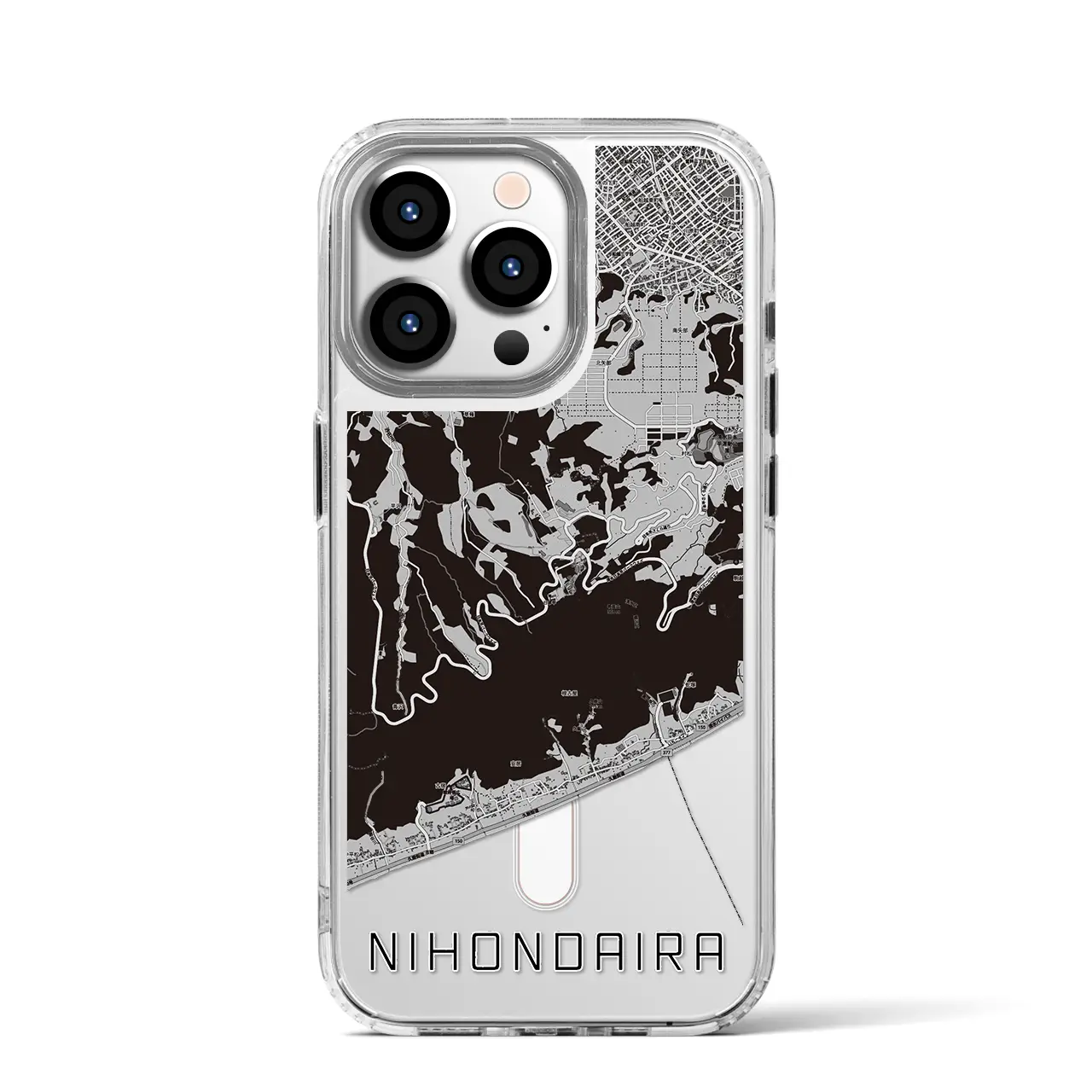 【日本平（静岡県）】地図柄iPhoneケース（MagSafeタイプ）