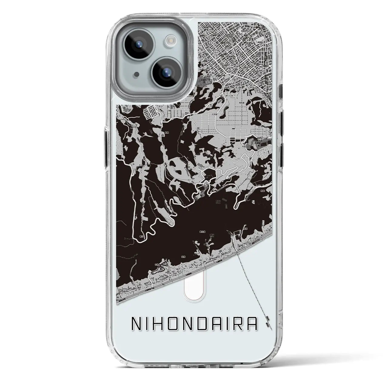 【日本平（静岡県）】地図柄iPhoneケース（MagSafeタイプ）