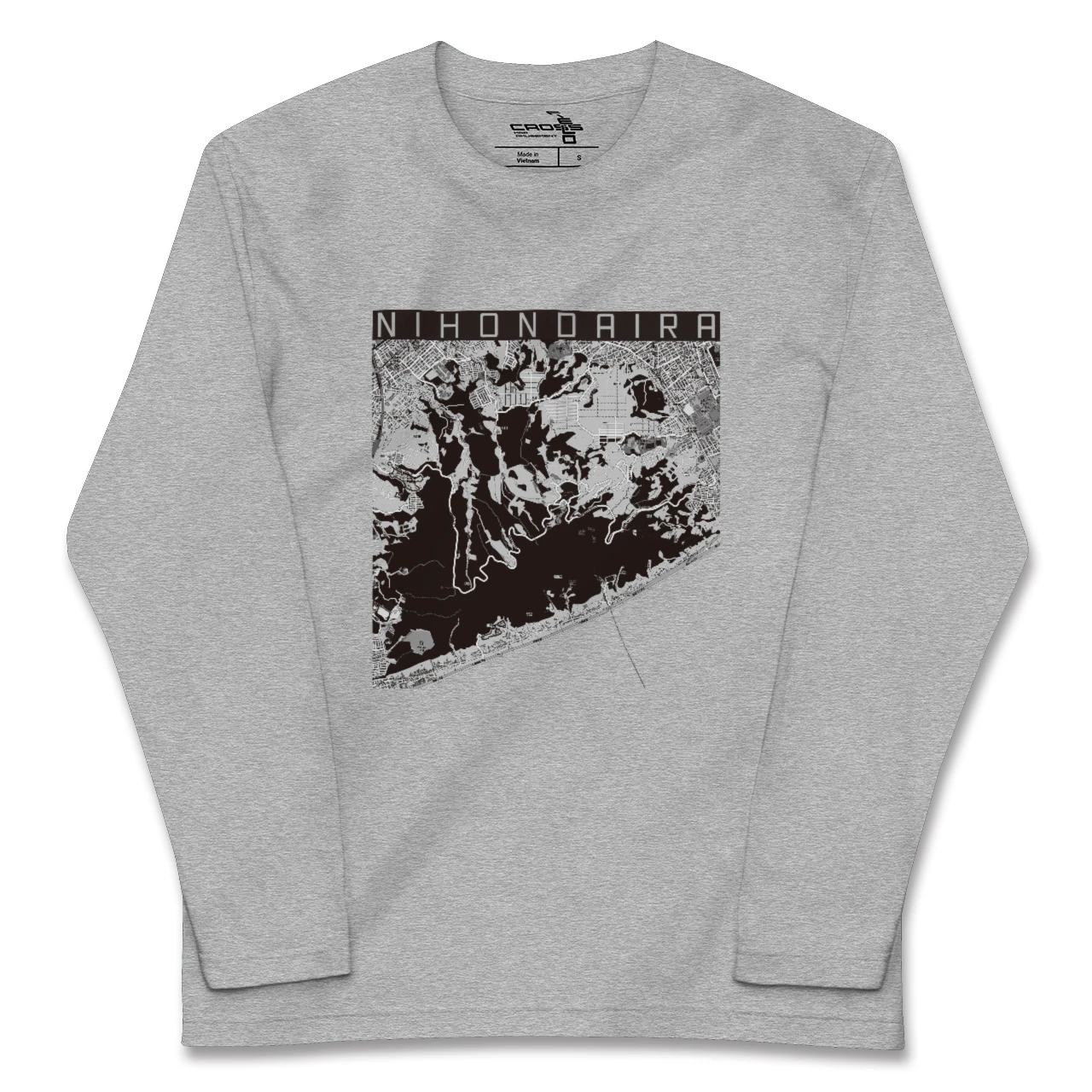 【日本平（静岡県）】地図柄ロングスリーブTシャツ