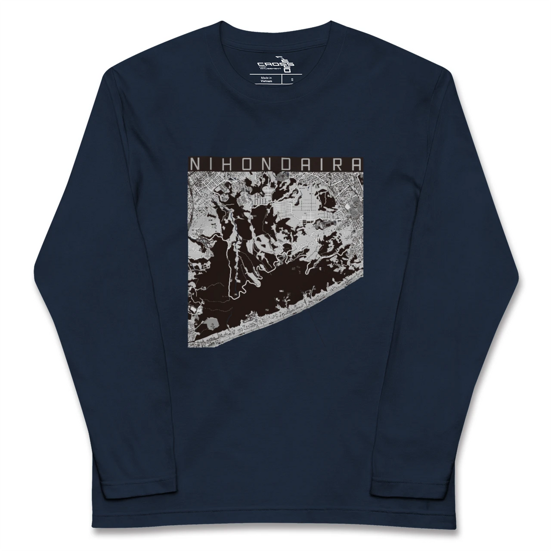 【日本平（静岡県）】地図柄ロングスリーブTシャツ