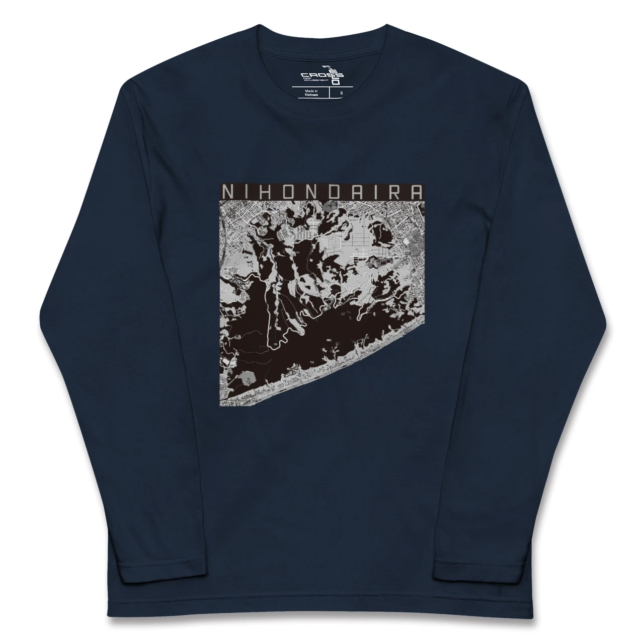 【日本平（静岡県）】地図柄ロングスリーブTシャツ