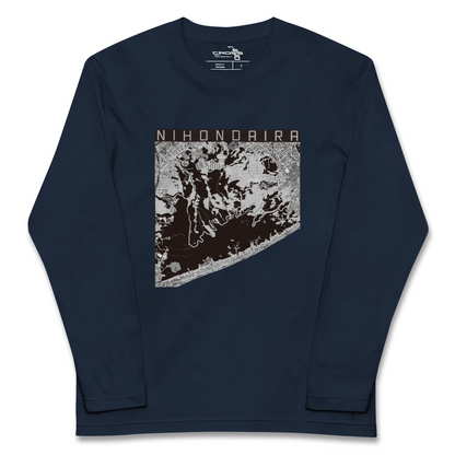 【日本平（静岡県）】地図柄ロングスリーブTシャツ