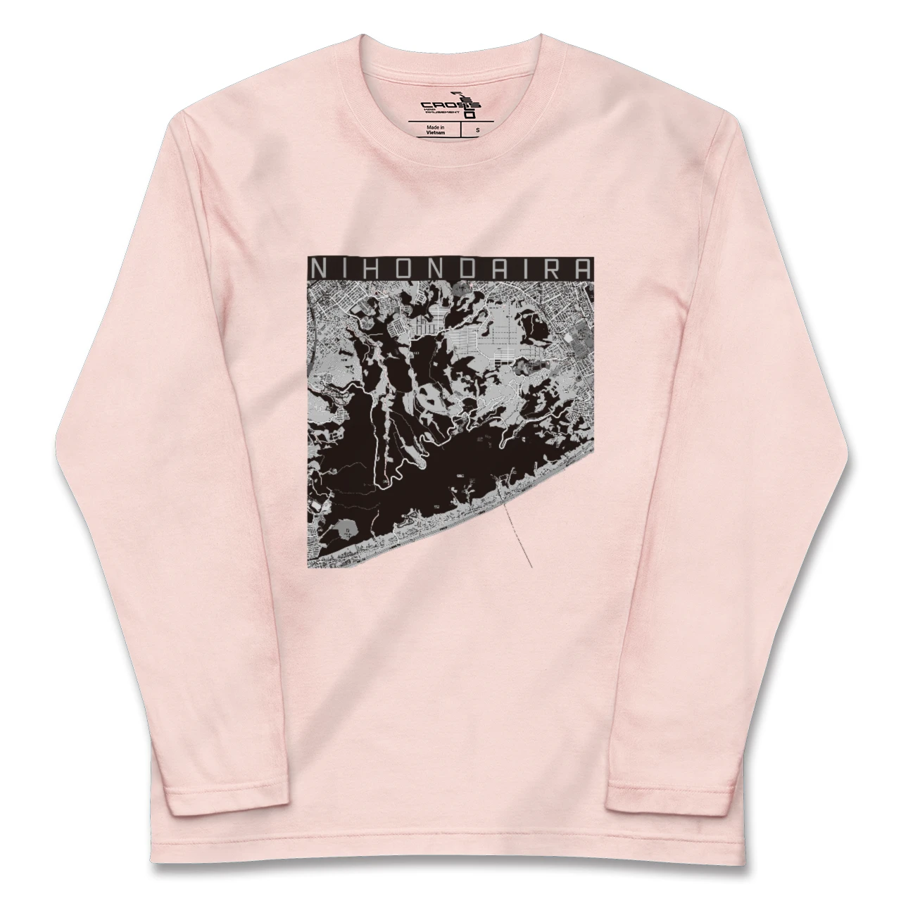 【日本平（静岡県）】地図柄ロングスリーブTシャツ