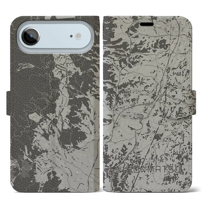 【二本松（福島県）】地図柄iPhoneケース（手帳タイプ）