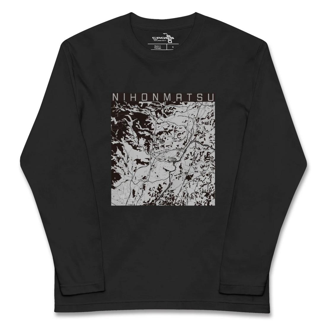 【二本松(福島県)】地図柄ロングスリーブTシャツ