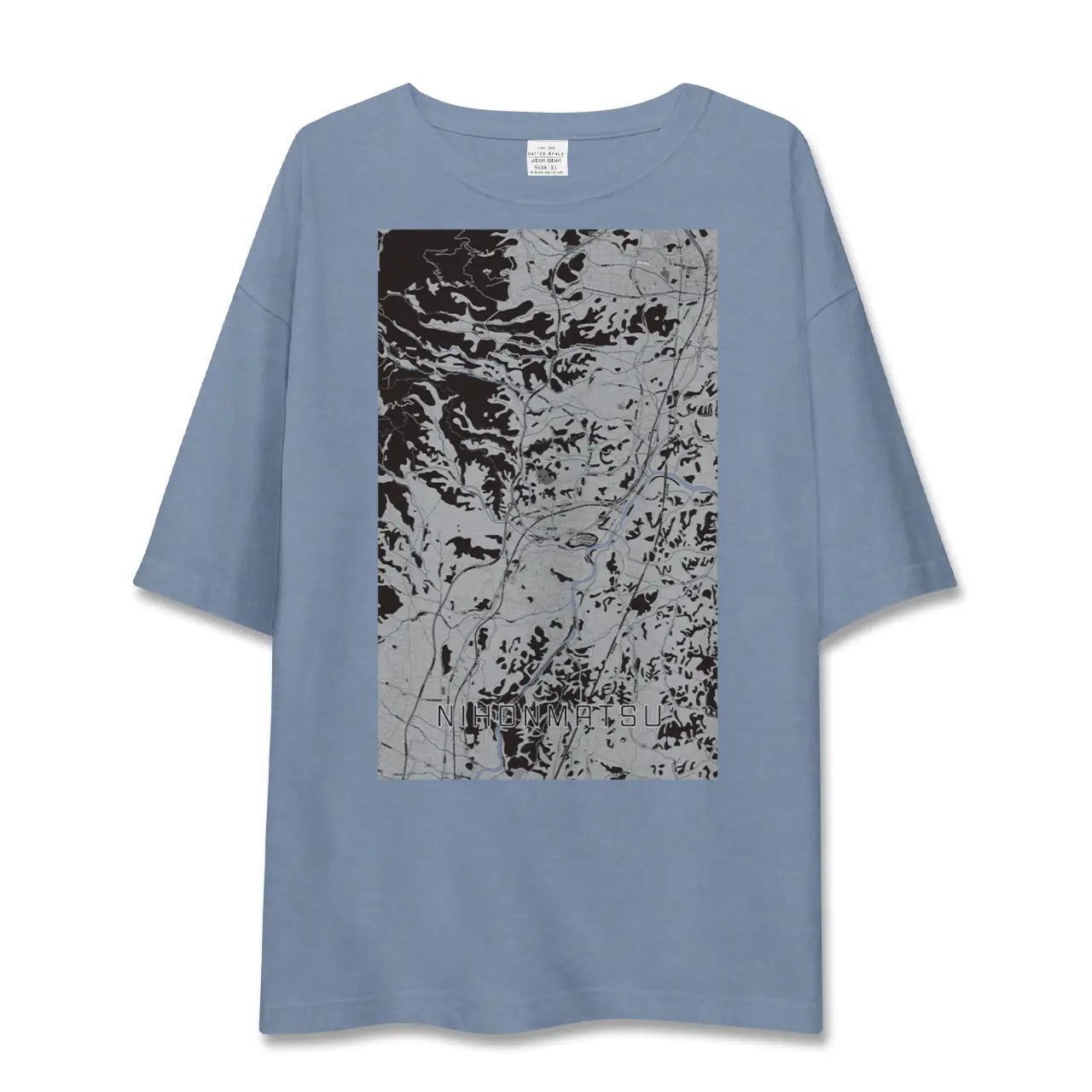 【二本松（福島県）】地図柄ビッグシルエットTシャツ