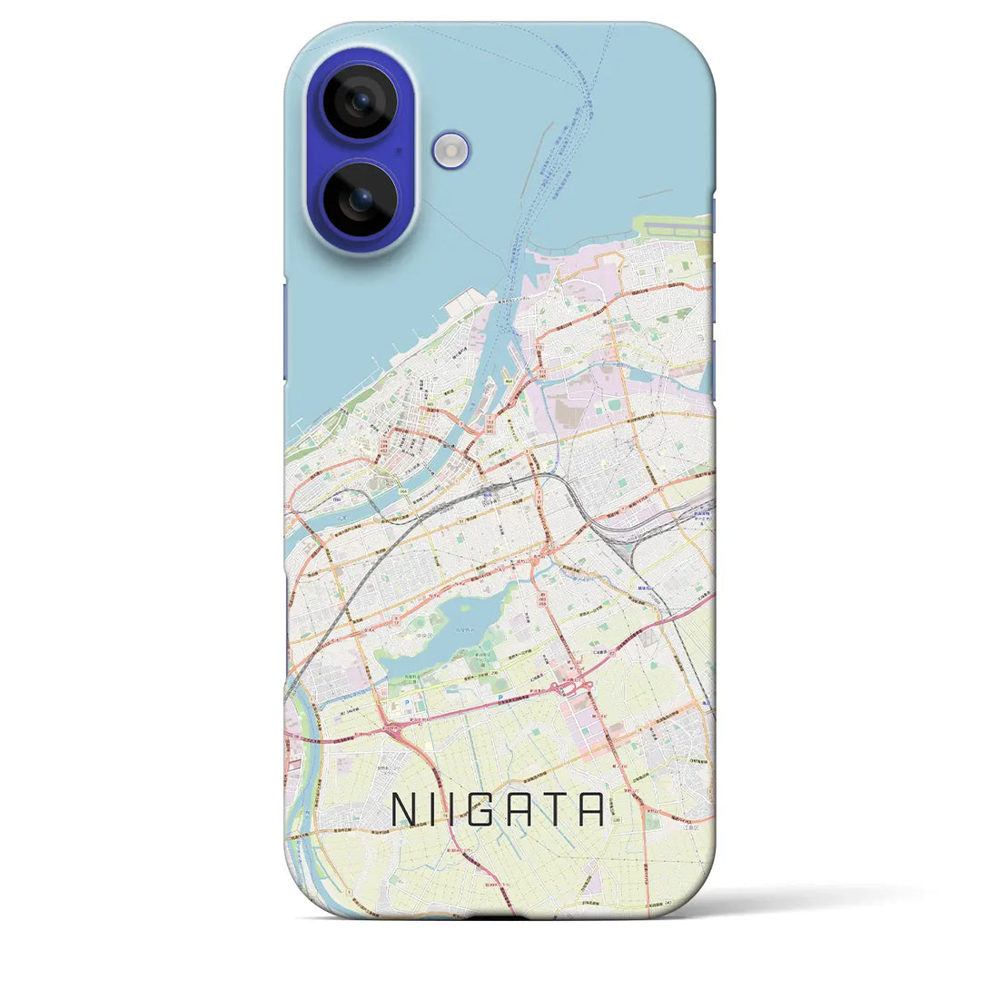 【新潟(新潟県)】地図柄iPhoneケース(バックカバータイプ)ナチュラル・iPhone 16 Pro Max 用