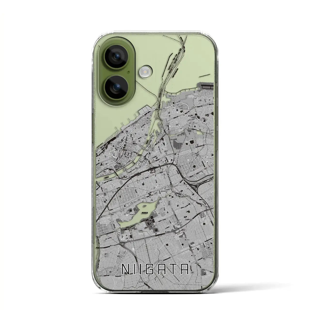 【新潟（新潟県）】地図柄iPhoneケース（クリアタイプ）