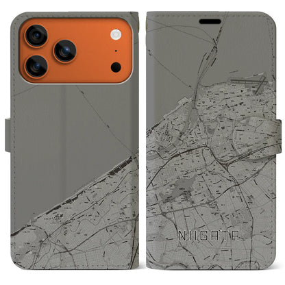 【新潟（新潟県）】地図柄iPhoneケース（手帳タイプ）