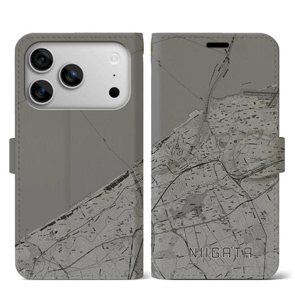 【新潟（新潟県）】地図柄iPhoneケース（手帳タイプ）