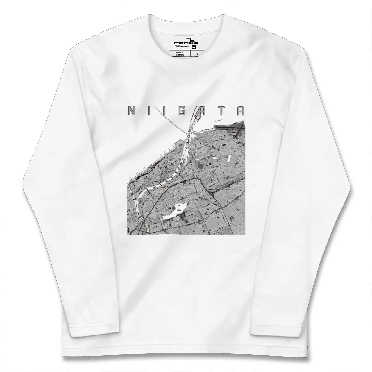 【新潟（新潟県）】地図柄ロングスリーブTシャツ