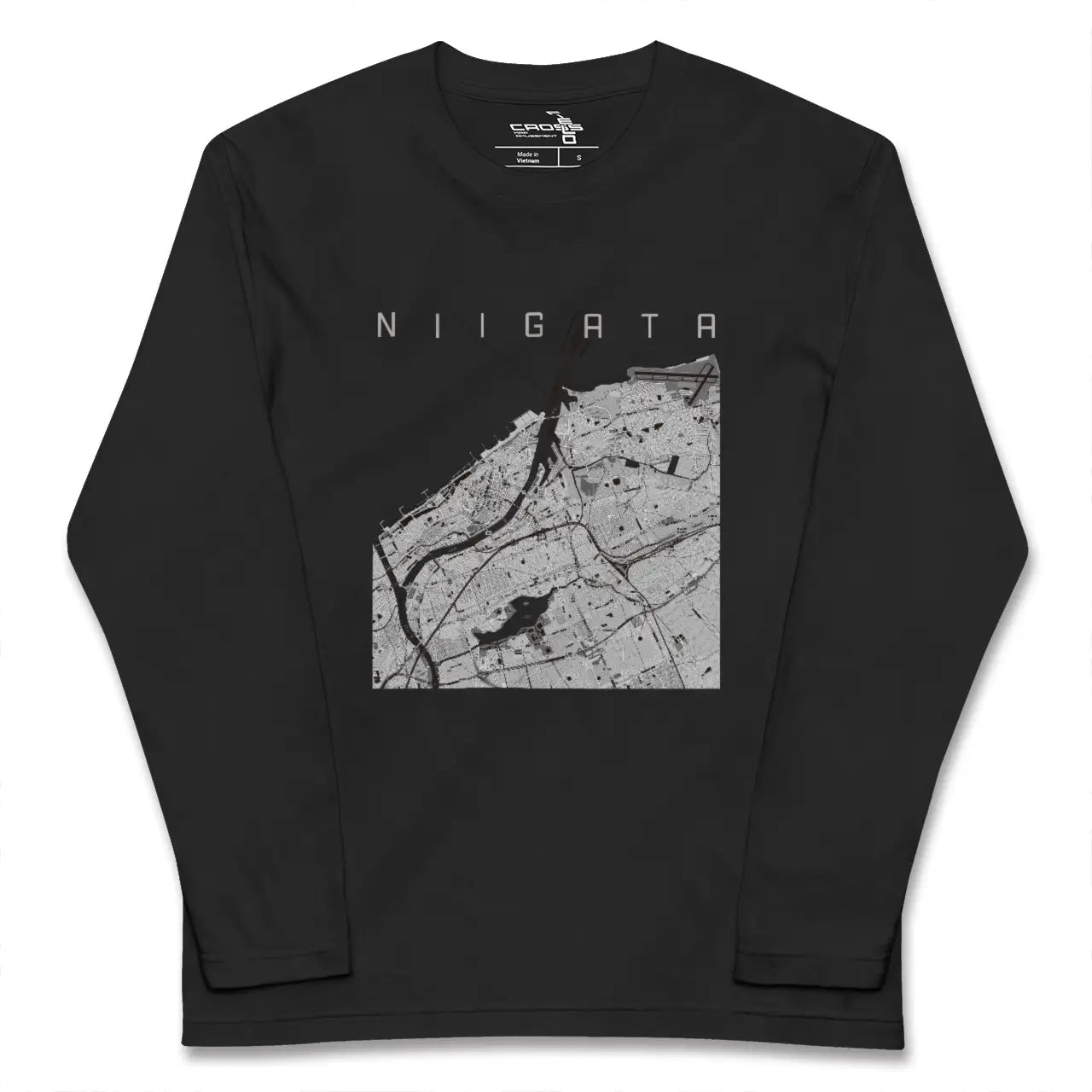【新潟（新潟県）】地図柄ロングスリーブTシャツ