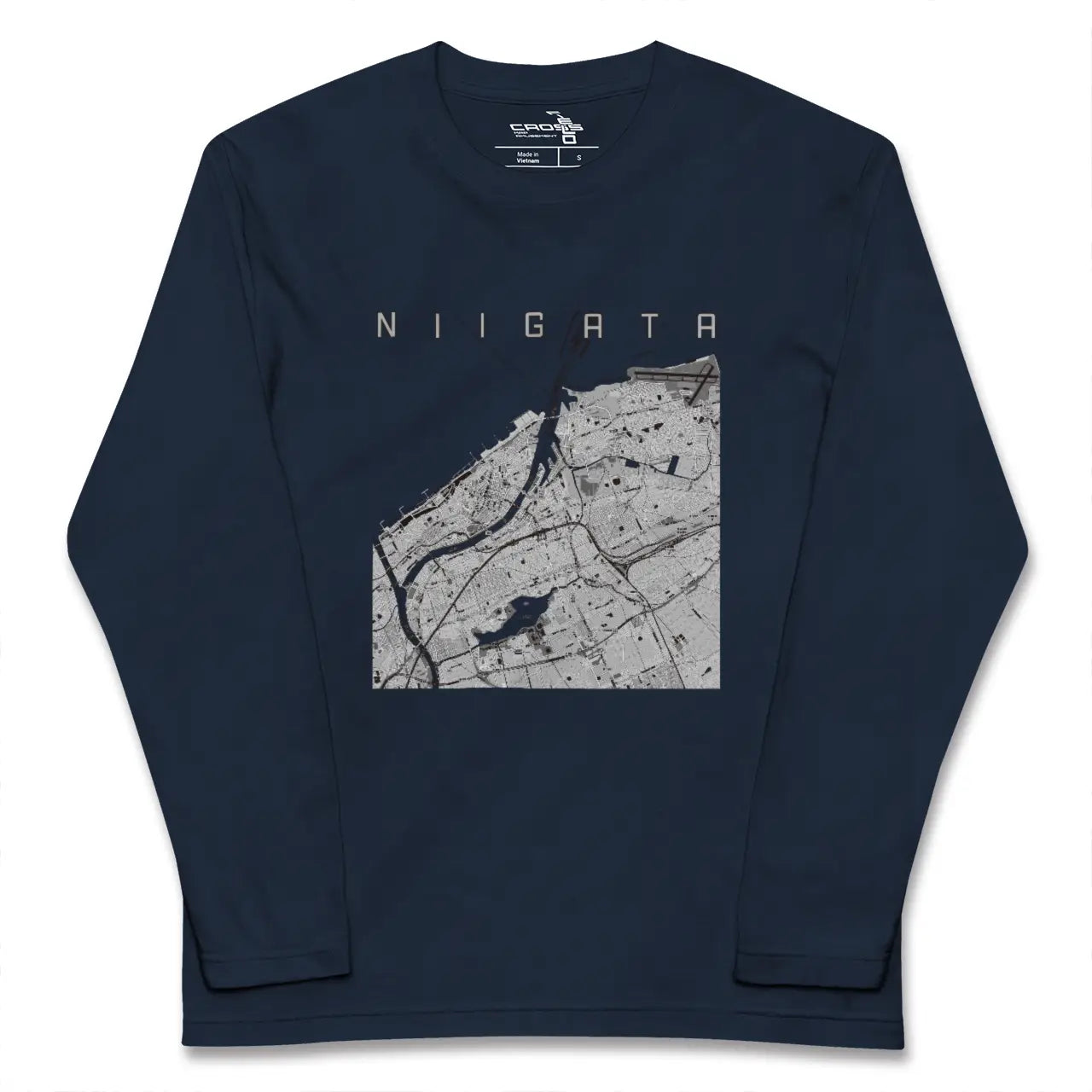 【新潟（新潟県）】地図柄ロングスリーブTシャツ