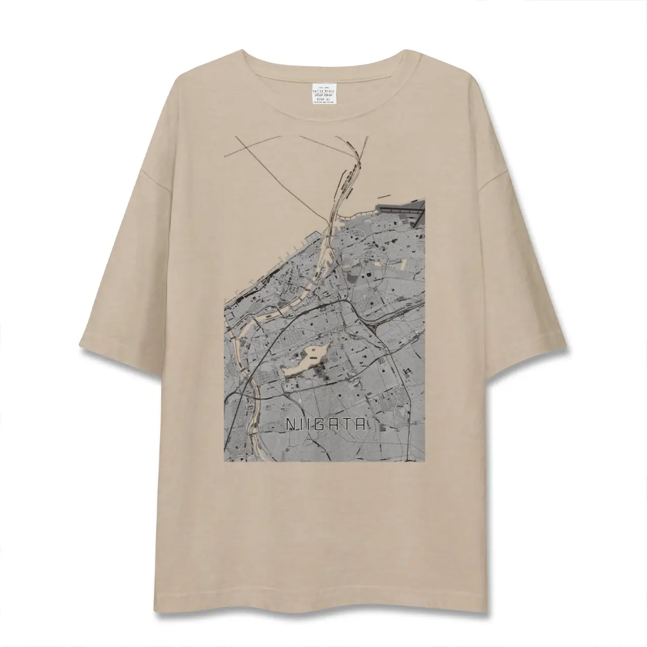 【新潟（新潟県）】地図柄ビッグシルエットTシャツ