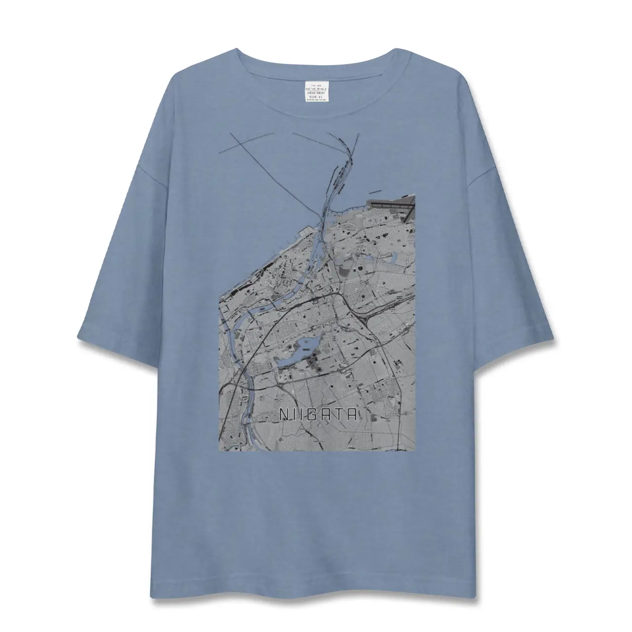 【新潟（新潟県）】地図柄ビッグシルエットTシャツ