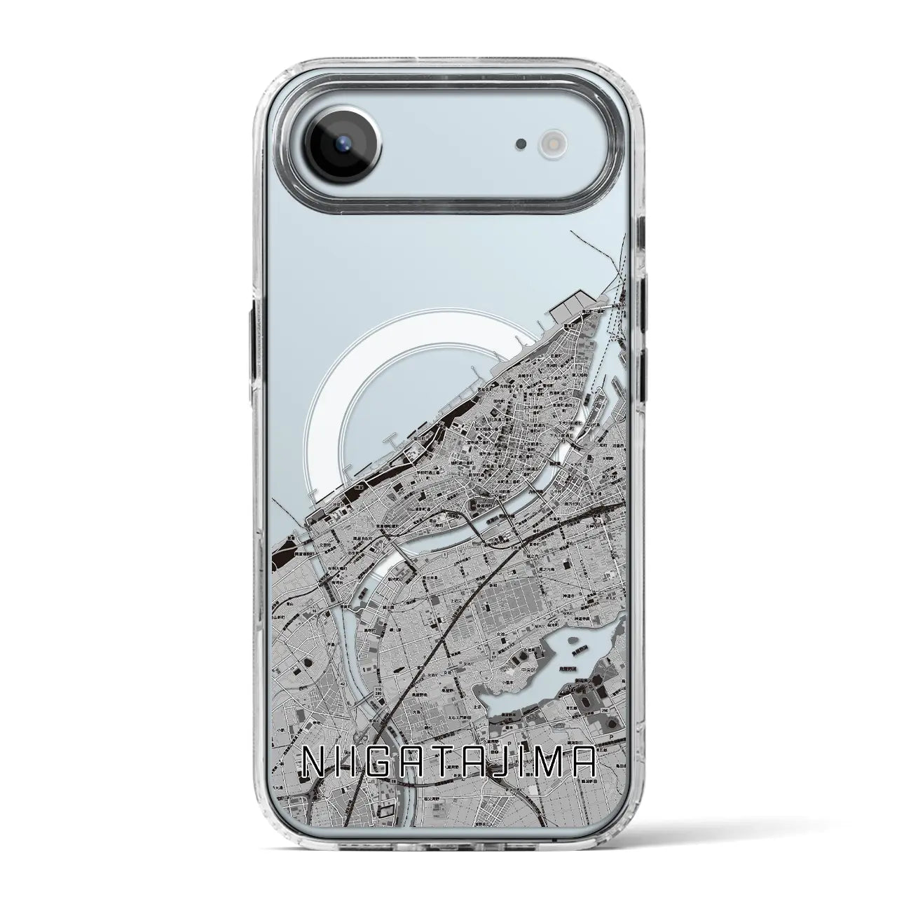 【新潟島（新潟県）】地図柄iPhoneケース（MagSafeタイプ）