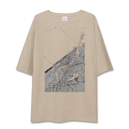 【新潟島（新潟県）】地図柄ビッグシルエットTシャツ