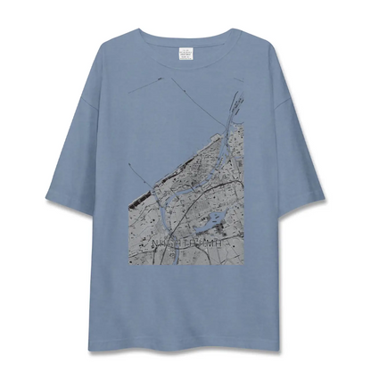 【新潟島（新潟県）】地図柄ビッグシルエットTシャツ