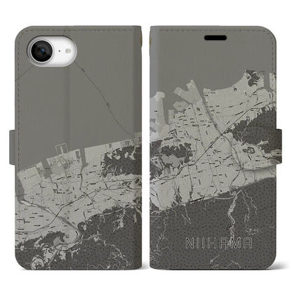 【新居浜（愛媛県）】地図柄iPhoneケース（手帳タイプ）