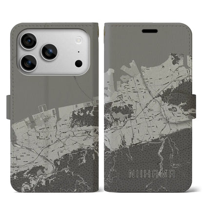 【新居浜（愛媛県）】地図柄iPhoneケース（手帳タイプ）