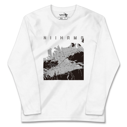 【新居浜（愛媛県）】地図柄ロングスリーブTシャツ