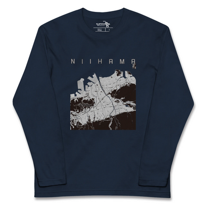 【新居浜（愛媛県）】地図柄ロングスリーブTシャツ