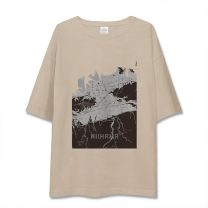 【新居浜（愛媛県）】地図柄ビッグシルエットTシャツ