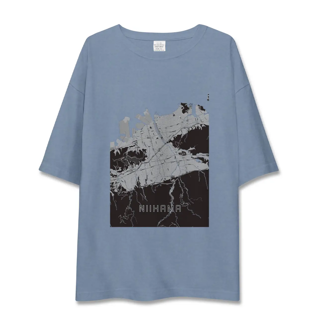 【新居浜（愛媛県）】地図柄ビッグシルエットTシャツ