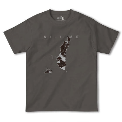 【新島（東京都）】地図柄ヘビーウェイトTシャツ