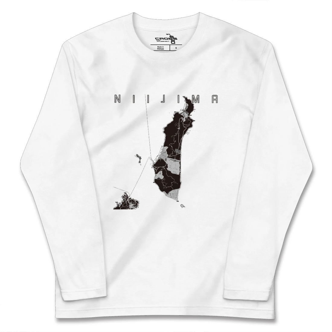 【新島(東京都)】地図柄ロングスリーブTシャツ